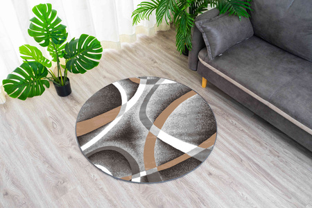 Round carpet NOVO Strado modern torte pattern for living room Melodia 90x90 cm