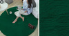 Rabbit Strado 140x140 BottleGreen round rug (Green)
