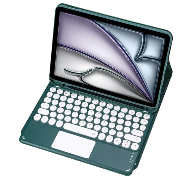 Bluetooth touchpad keyboard case for iPad Air 13 Gen6 (Green)