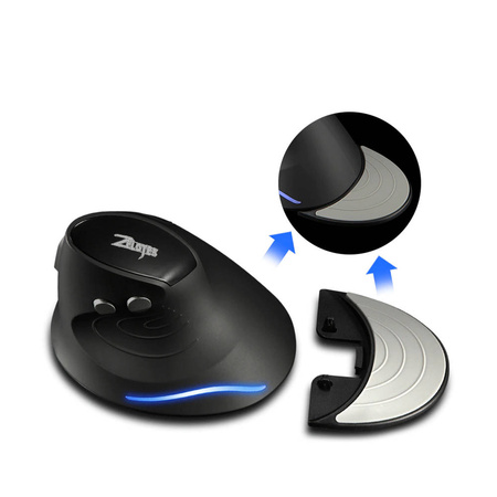 Myszka pionowa ergonomiczna do komputera bezprzewodowa ZELOTES F17 2400DPI