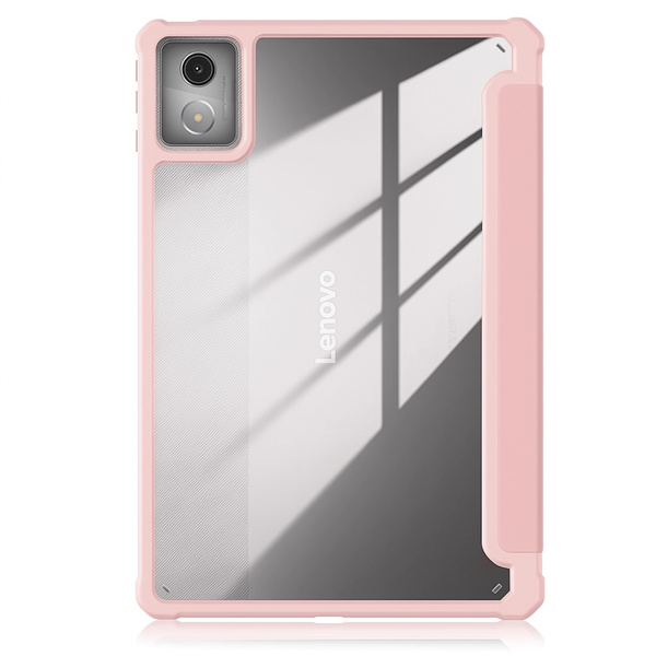 Puzdro s klapkou Clear na Lenovo Tab K11 Plus 11.45 / Lenovo K11 Plus, ružové - ochranné so stojanom