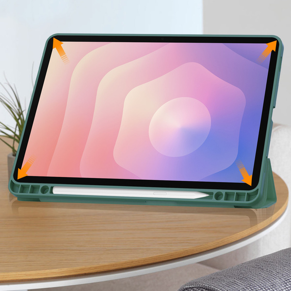 Etui Smart Pencil do Samsung Galaxy Tab S11 11 SM SMX736 z klapką, zielone - ochronne