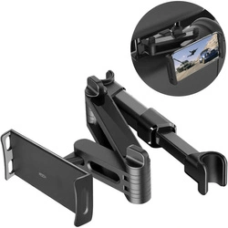 Uchwyt samochodowy na zagłówek 360° do tabletu telefonu na telefon tablet, czarny