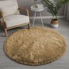 Shaggy Strado 80x80 round carpet CappuccinoCamel (Light brown)