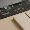 Veľká podložka pod myš laptop Herná podložka na stôl 90x40 XXL, čierny