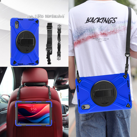 Armored case with strap for Lenovo Tab M11 TB330FU 10.95" (Navy blue)