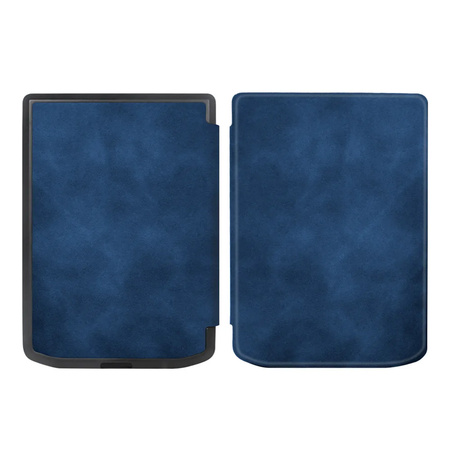 Etui Smart do Pocketbook Verse / Verse Pro 629 634, granatowe - ochronne z podstawką, dostęp do portów i przycisków