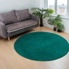Okrúhly koberec Rabbit 150 cm, zelený - plyšový, mäkký do obývačky a spálne