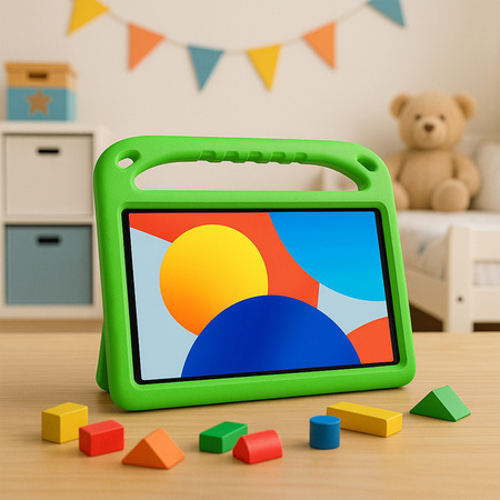 Puzdro pancierové FunColor na Xiaomi Redmi Pad SE 8.7 2024, zelené - ochranné so stojanom