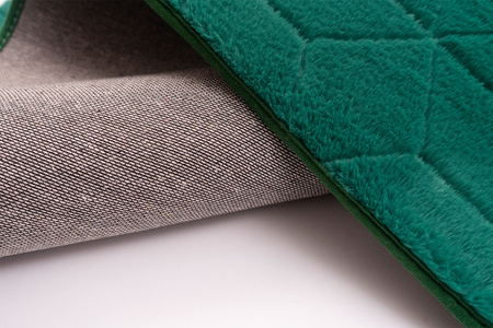 Dywan okrągły Rabbit 3D pluszowy miękki jedwabisty futro królika 150, zielony