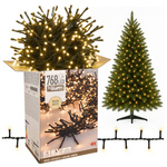 Lampki choinkowe 768 LED białe ciepłe wewnętrzne / zewnętrzne 8,6m TIMER 8F, białe