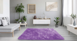 Shaggy Strado room carpet 200x200 PurpleFlower (Light purple)