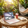 Etui z klawiaturą do iPad Air 11 M3 2025 / Air 11 M2 2024 Gen 7, różowe - ochronne z podstawką