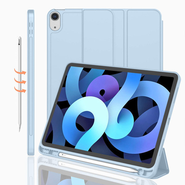Etui Smart Pencil do iPad Air 11 M4 M3 M2, 2026/ 25/ 24, gen. 8/ 7/ 6, niebieskie - ochronne z podstawką