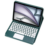 Etui z klawiaturą do Apple iPad Air 11 6 Gen M2 2024 / 7 Gen M3 2025 / iPad Air 11 Gen. 6 A2902, zielone - ochronne