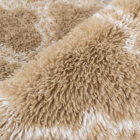Dywan do salonu shaggy DECOR antypoślizgowy miękki puszysty modny 160x200, khaki