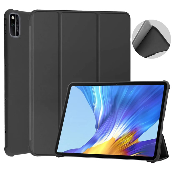 Etui z klapką do Huawei MediaPad M5 Lite 10 ochronne z podstawką - czarne