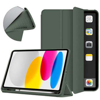 Puzdro Smart na iPad 10.9 2022 Gen. 10 / iPad 11 2025 A16 Gen. 11 s klapkou, zelené - ochranné so stojanom