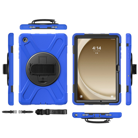 Puzdro Shockproof na Samsung Galaxy Tab A9 Plus 11 2023 X210 X215 X216, modré - ochranné so stojanom