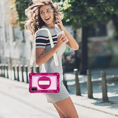 Puzdro pancierové s držiakom Shockproof na Xiaomi Redmi Pad SE 2023 11 / Redmi Pad SE 11, ružové zlato - ochranné
