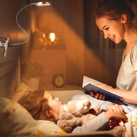 LED desk lamp with clip - DML5 - Black