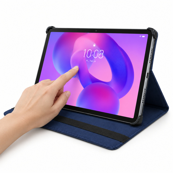 Etui obrotowe do Lenovo Idea Tab Plus 12.1 2025 TB361FU TB361ZU - granatowe