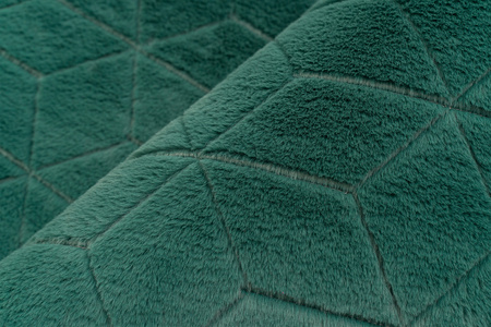 Dywan STRADO Rabbit 3D pluszowy miękki jak królik 140x200 BottleGreen