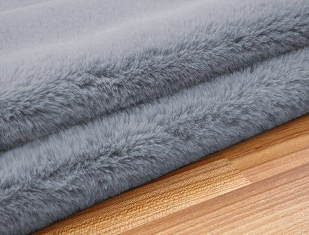 Rabbit Strado round rug 180x180 Silver (Light gray)