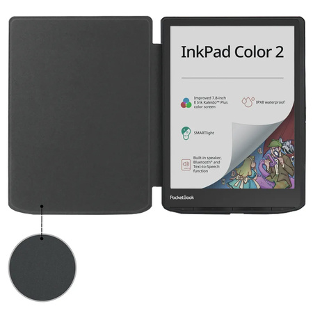 Etui Smart magnetycznie zamykane do Pocketbook Inkpad 4 / Color 2, brązowe - ochronne z podstawką