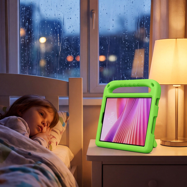 Etui ochronne z uchwytem do Lenovo Tab One 8.7 2025 TB305FU TB305XU, zielone, z podstawką