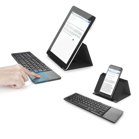 Klawiatura Bluetooth Uniwersalna Składana – kompaktowa klawiatura z touchpadem do urządzeń mobilnych i komputerów przenośnych