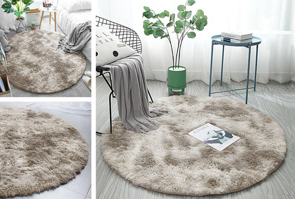 Shaggy Ombre Strado Round Carpet 120x120 OmbreCamel (Beige)