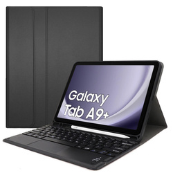 Etui z klawiaturą Bluetooth do Galaxy Tab A9 Plus X210 / X215 / X216, czarne - ochronne