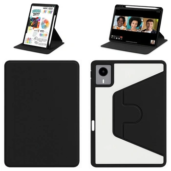 Etui Obrotowe Clear do Lenovo Idea Tab 11 2025, czarne - ochronne z podstawką