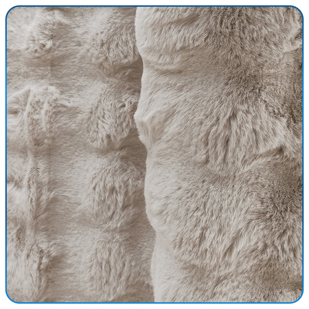 Dywan okrągły Rabbit Bubble 120 cm, beżowy - pluszowy, miękki do salonu i sypialni
