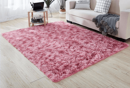 Dywan Shaggy Ombre antypoślizgowy nowoczesny salon miękki 160x230, czerwony