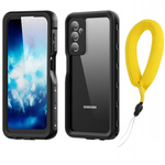 Etui wodoodporne IP68 360+ pasek do Samsung Galaxy A25 5G, czarne - ochronne z podstawką