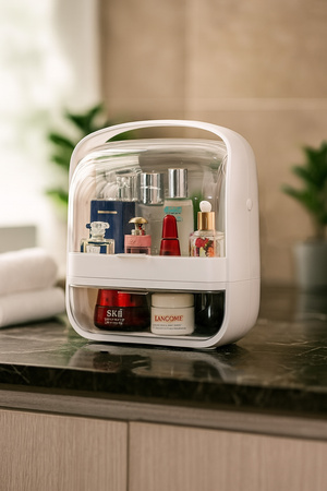 Compact casket organizer NELA for jewelry and cosmetics practical container with compartments