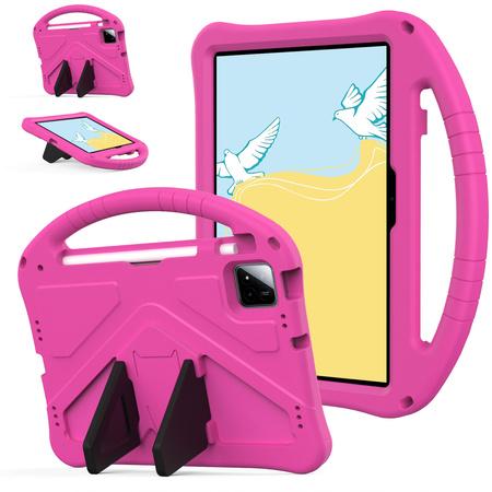 Puzdro FunColor na Xiaomi Pad 7 / Pad 7 Pro 11.2 pancierové / Xiaomi Pad 7 Pro, ružové - ochranné so stojanom