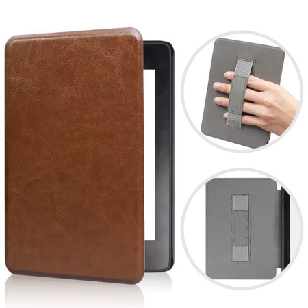 Leather Handle Kindle Paperwhite 6/ Colorsoft/ Signature Edition case - Brown