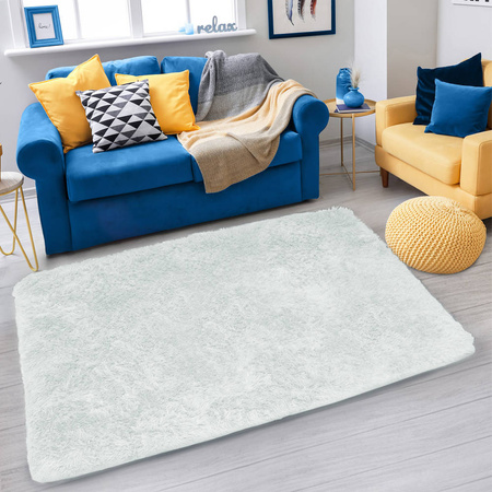 Shaggy Strado room carpet 120x170 WhiteLime (White Lime)