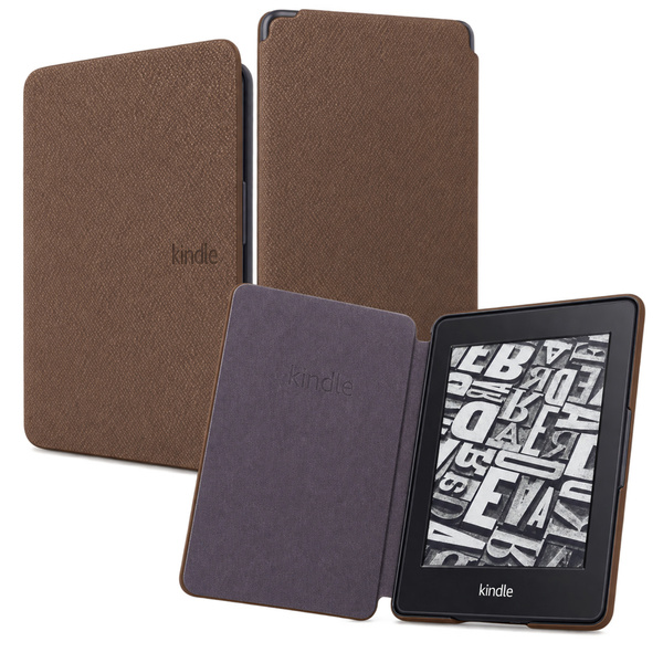 Etui Slim Case do Kindle Paperwhite 4 2018, brązowe- ochronne, dostęp do portów i przycisków