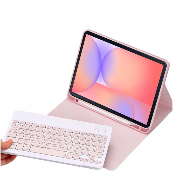 Etui z klawiaturą do Galaxy Tab S10 Lite 10.9" SM-X406 SM-X400 2025 ochronne różowe