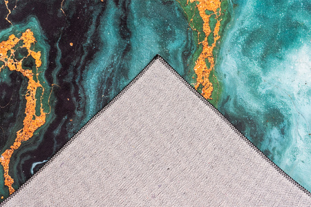 NOVO Strado modern carpet for living room marble pattern velvet Malachite 120x170 cm