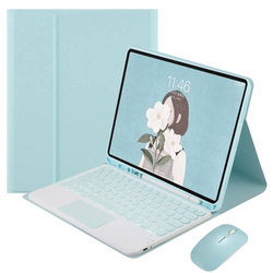 Etui z klawiaturą, myszką do Apple iPad Air 4 / Apple iPad Air 11 Pro / Air 4 10.9, niebieskie - ochronne