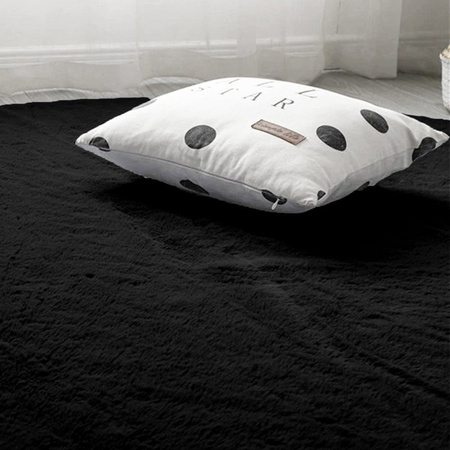 Rabbit Strado 150x150 Black round rug (Black)