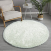 Shaggy Strado 90x90 WhiteLime round carpet (White LImon)