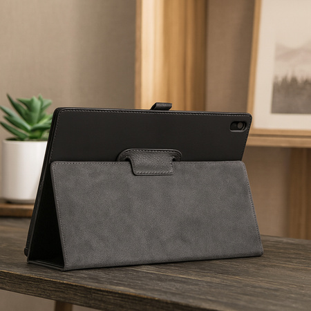 Puzdro Slim s klapkou na Lenovo Tab M10 10.1 2022 3 Gen / 3rd Gen, čierne - ochranné so stojanom