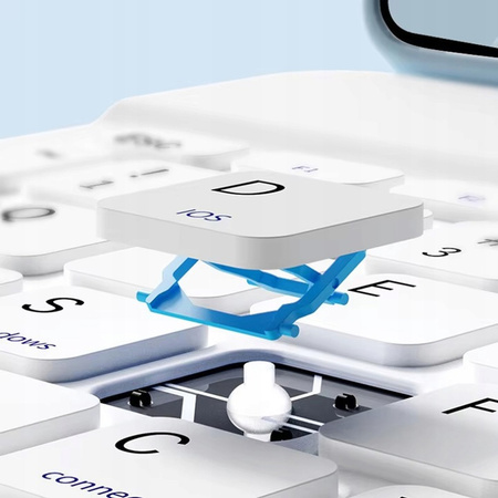 Etui pokrowiec z klawiaturą magnetyczną Bluetooth do Lenovo Tab P12 TB-370, niebieskie