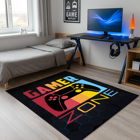 3D Strado GAMER ZONE gaming carpet 140x200 cm modern with 3D effect for gamer or youth room